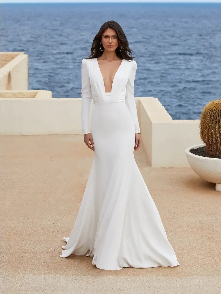 Model wearing a Pronovias Gown