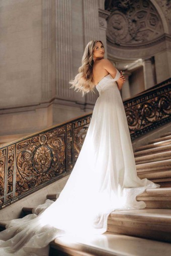 Stella York Plus Size #7815 with overskirt #1 Ivory thumbnail